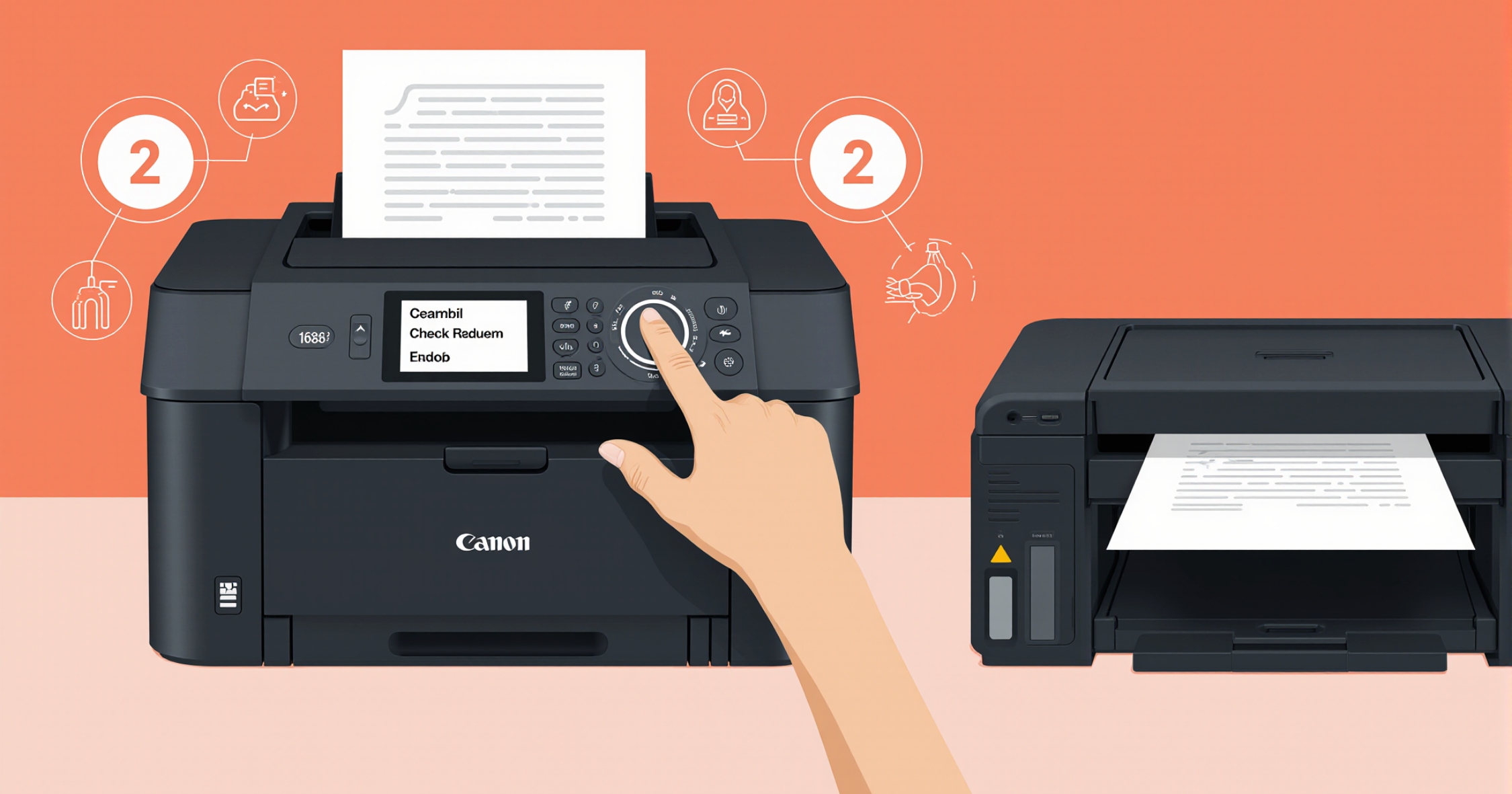 Canon printer displaying Check Ink 1686 error message on screen