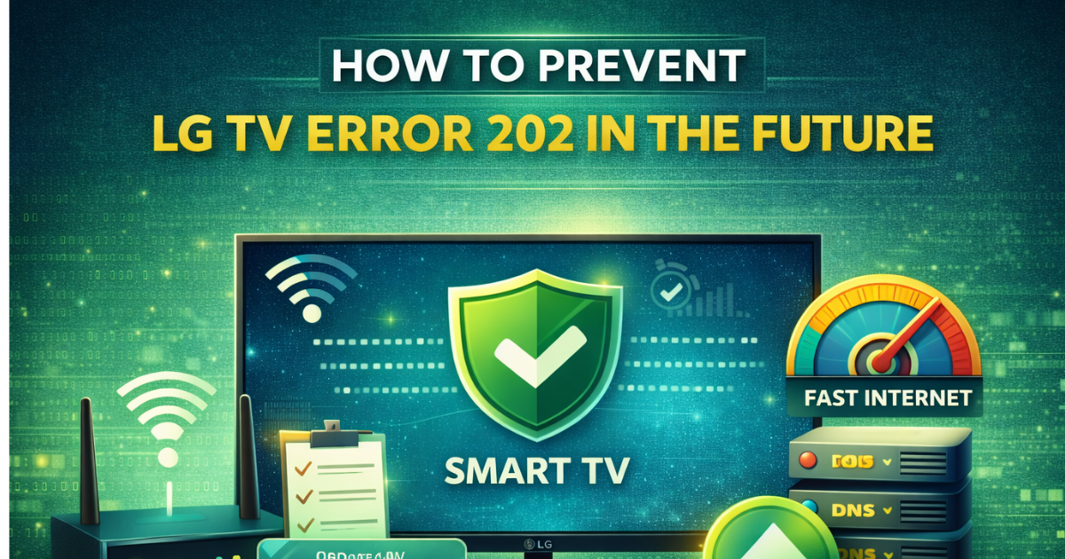 How to prevent LG TV error 202 by improving internet and network settings