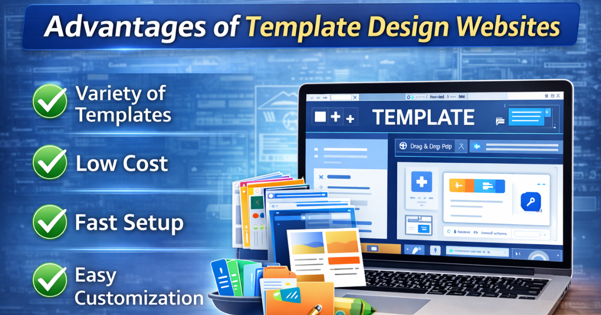 image about the advantages of a template design website.