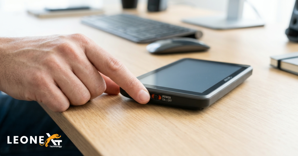 How to reset a Magellan GPS using the power switch
