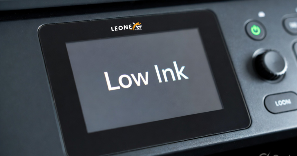 Dell printer showing low ink error message on screen