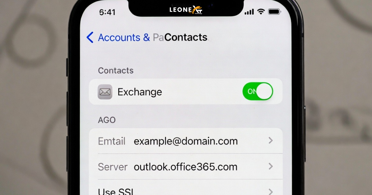 Enabling contact sync via Exchange on iPhone