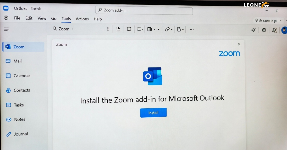 How to add zoom to outlook