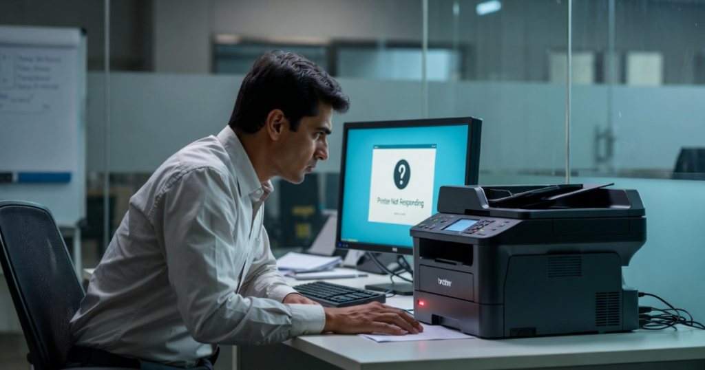 Brother printer not responding error on Windows PC in office setup