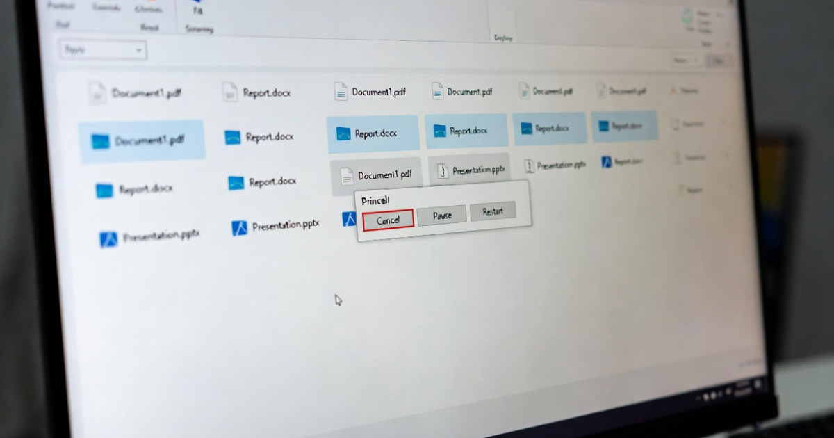 Cancel pending print jobs in Windows print queue