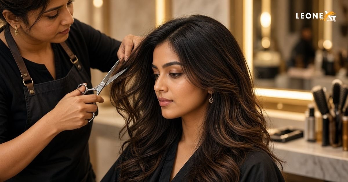 Professional hair colouring service at a salon in Greater Noida 